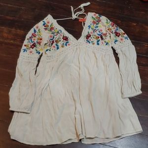 Embroidered Bohemian Dress